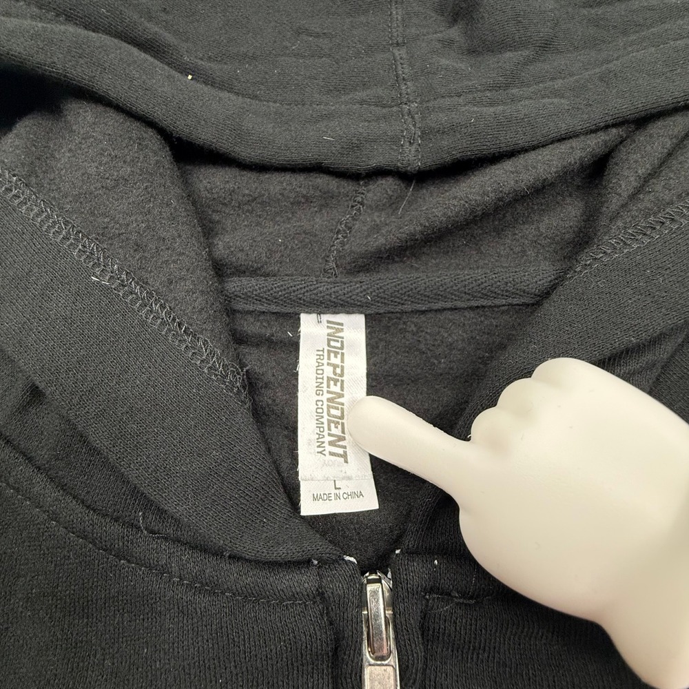 24kGoldn Better Late Than Never Tour Black Zip Up Hoodie Mens Large Independent - Picture 3 of 6